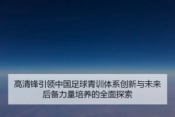 高清锋引领中国足球青训体系创新与未来后备力量培养的全面探索